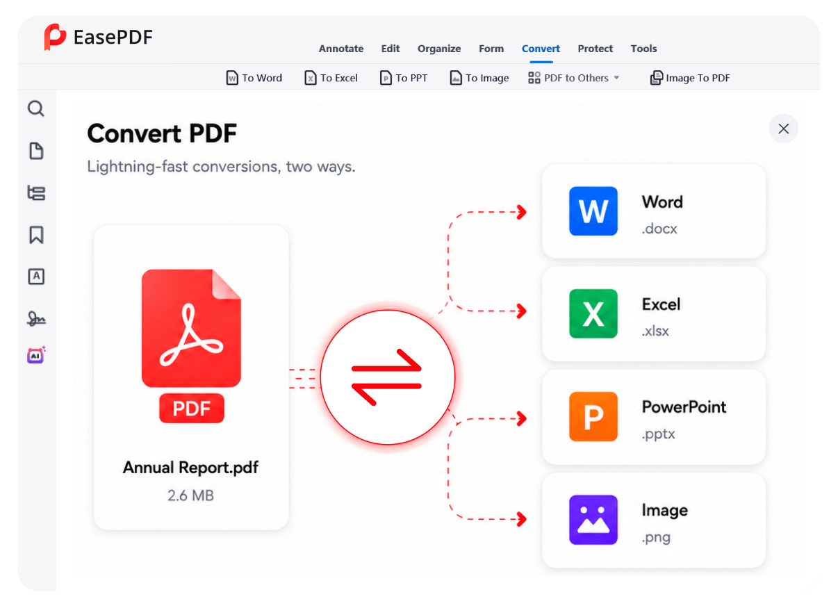 EasePDF Pro desktop converter interface