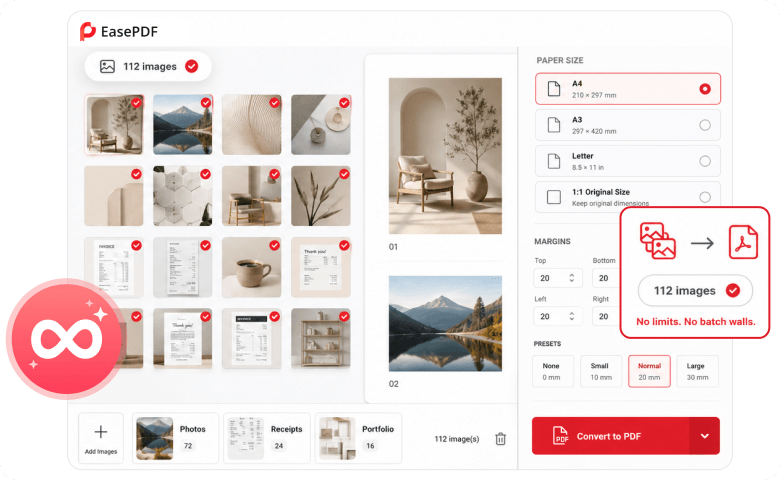 Unlimited batch image processing without file limits
