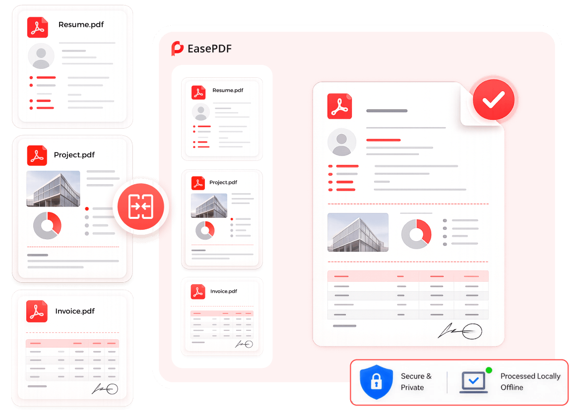 EasePDF Pro PDF merging interface