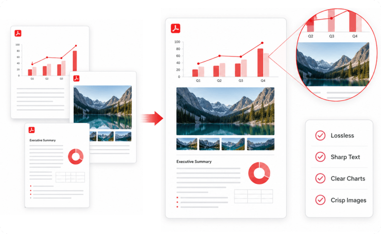 Lossless PDF quality and formatting comparison