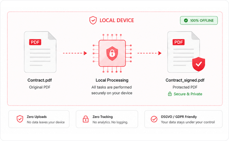 Offline PDF processing keeps documents private