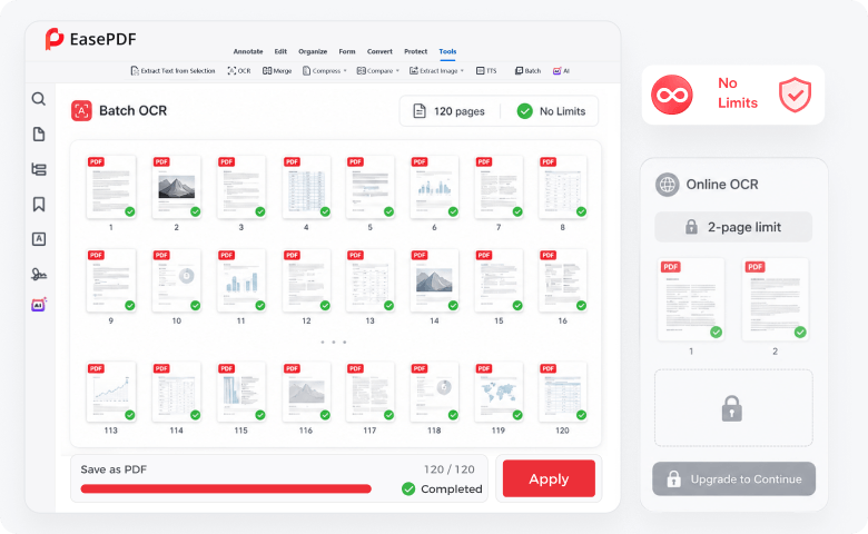 Unlimited OCR batch processing